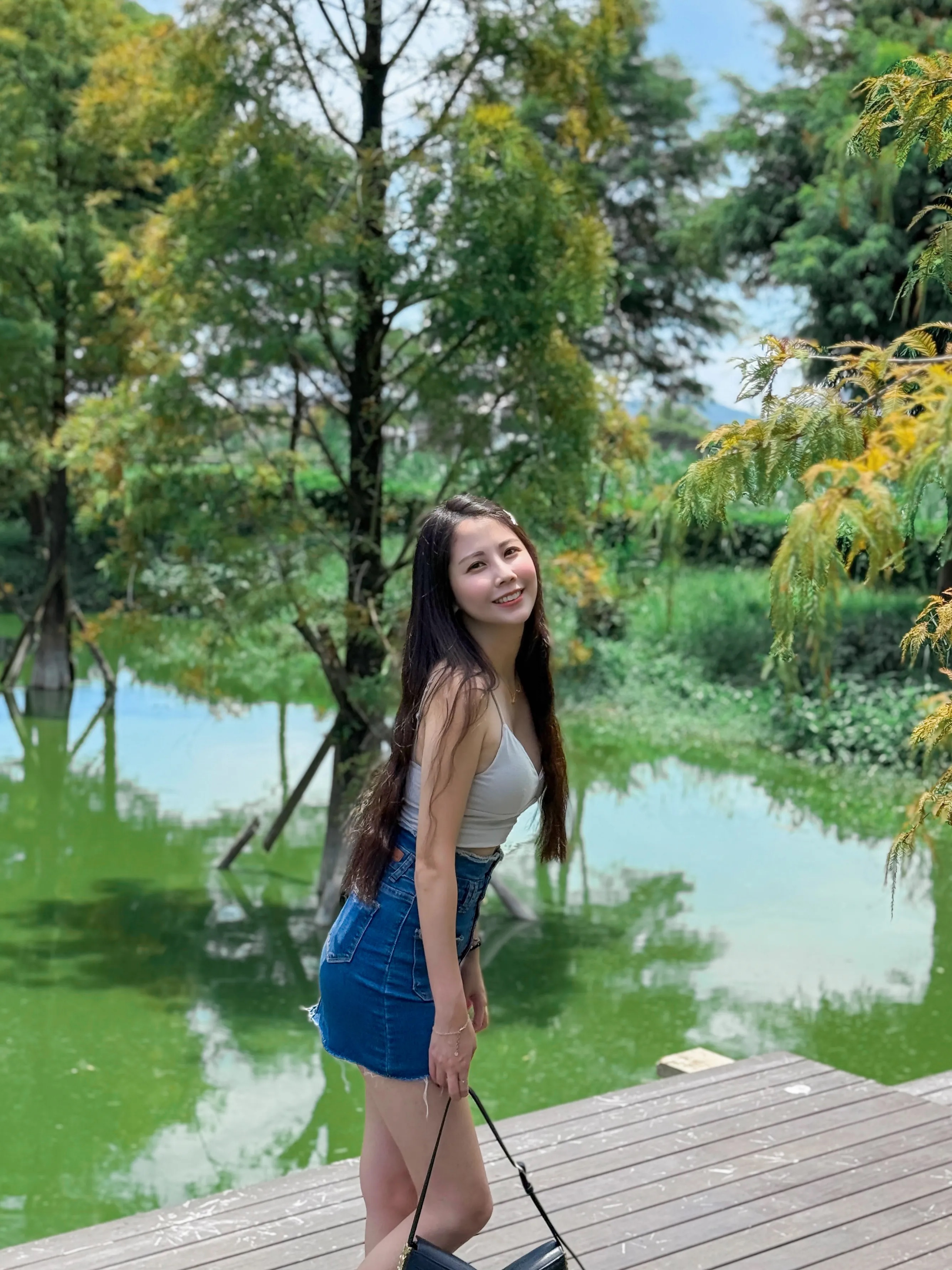 Waterside boardwalk and greenery at LOHERB Moments, Yilan